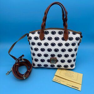 Dooney & Bourke Celeste Small Satchel Penn‎ State University Handbag, Blue/White